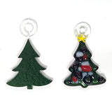Precut Fusible Glass Christmas Trees, Set of 6 Designs - 2 Sizes Available - COE 90 Bullseye Aventurine Green