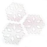 Clear Snowflakes Precut Fusible COE 90 Glass, 3-Inch Tall Set of 3 - COE 90 Bullseye Glass