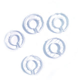 Precut Fusible Glass Bails for Hanging Art - COE 96 Clear Glass - Pack of 5