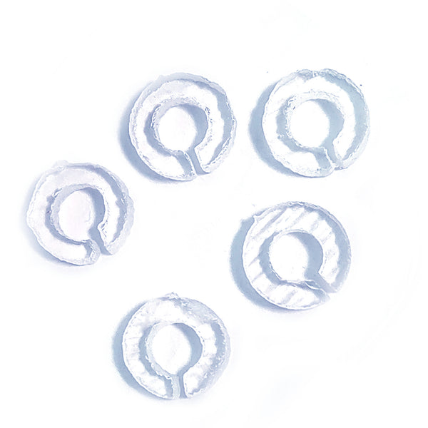 Precut Fusible Glass Bails for Hanging Art - COE 96 Clear Glass - Pack of 5