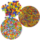 Rainbow Fusible Glass COE 96 Microwave Kiln Combo Pack - Dots, Stringfetti, and Frit Blend + Murrine