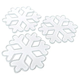 Clear Snowflakes Precut Fusible COE 96 Glass, 3-inch Tall, Set of 3 - Oceanside COE 96 Glass