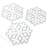 Clear Snowflakes Precut Fusible COE 96 Glass, 3-inch Tall, Set of 3 - Oceanside COE 96 Glass