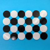 White/Black Fusible Precut Circles COE 96 Glass Blanks - 5 Sizes Available