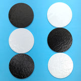 White/Black Fusible Precut Circles COE 90 Glass Blanks - 5 Sizes Available - COE 90 Bullseye