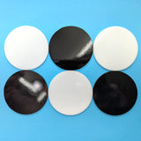 White/Black Fusible Precut Circles COE 96 Glass Blanks - 5 Sizes Available