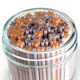 Dusty Lilac and Tangerine Flowers Murrine Sticks COE 90 Fusible Glass MSFL-032717