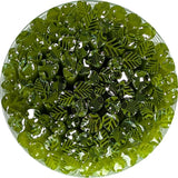 Pea Pod Green and Clear Leaves Murrine Sticks COE 90 Fusible Glass MSLE-022620