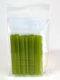 Pea Pod Green and Clear Leaves Murrine Sticks COE 90 Fusible Glass MSLE-022620