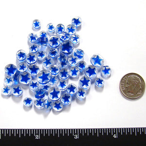Blue Star Murrine 12101 Millefiori COE 90 Glacial Art Glass