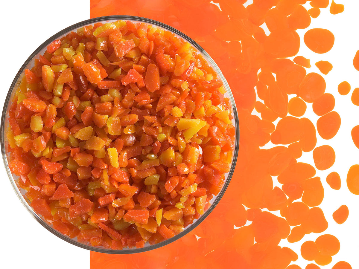 OrangeSunshine BULLSEYE OF BEING 希少 44-Orange-Glass-Frit-Coarse-