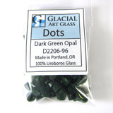 Dark Green opal Dots D2206-96 COE 96 Glacial Art Glass