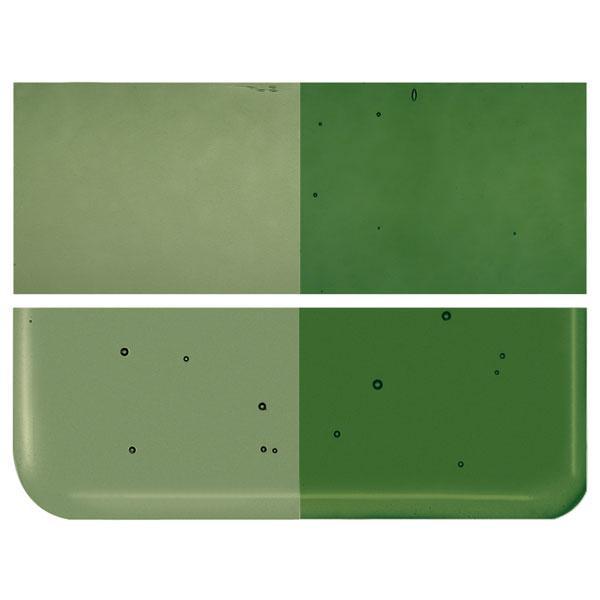 Olive Green Transparent COE 90 Bullseye 3mm Sheet Glass 3 Inch Square 087-1141-3INSQ