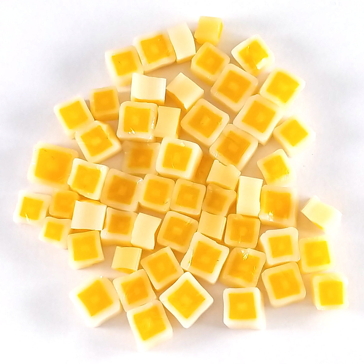 thumbnail image 2 of Yellow Star Murrine Millefiori Glass Slices - COE 96 Compatible For Fusing & Glass Art Projects (1/2 Oz) 2 of 4