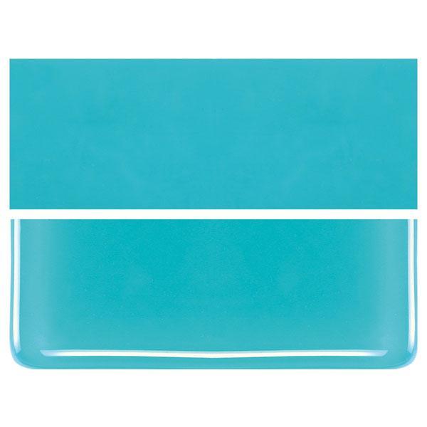 Turquoise Blue COE 90 Bullseye 3mm Sheet Glass 3 Inch Square 018-116-3INSQ