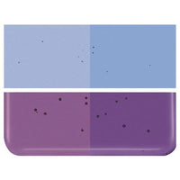 Violet Striker Transparent COE 90 Bullseye 3mm Sheet Glass 3 Inch Square 068-1234-3INSQ