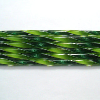 C231 Aventurine Green and Spring Green Ribbon Cane COE 90 Glass