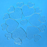 Glass Hearts Clear Fusible Blanks - COE 90 Bullseye Glass - 2 Sizes Available
