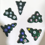 Precut Fusible Glass Christmas Trees, 3 Inches Tall, COE 90 - 6 Designs Available