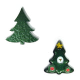 Precut Fusible Glass Christmas Trees, Set of 6 Designs - 2 Sizes Available - COE 90 Bullseye Aventurine Green