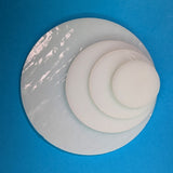White/Black Fusible Precut Circles COE 90 Glass Blanks - 4 Sizes Available - COE 90 Bullseye