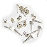 Earring Posts with 4mm Pads & Backs – Stainless Steel or Sterling Silver