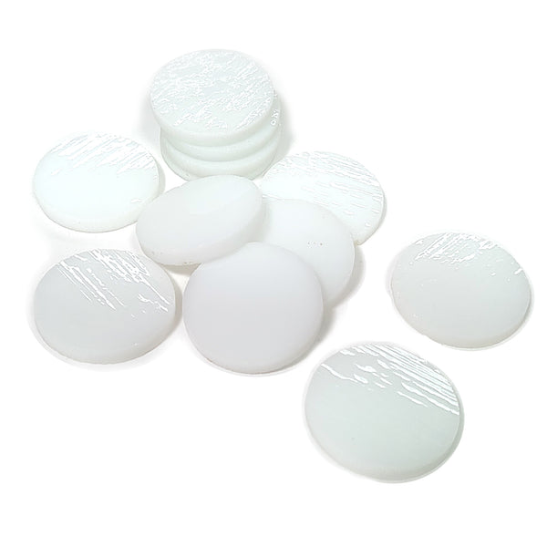 Precut White Fusible Glass Circles, 5 Sizes Available COE 90 Bullsey