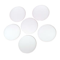 Precut White Fusible Glass Circles, 5 Sizes Available - COE 90 Bullseye Glass