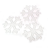Precut Clear Fusible Glass Snowflakes, Set of 3 - 3 Different Designs, 2 Sizes Available - COE 90 Bullseye Glass