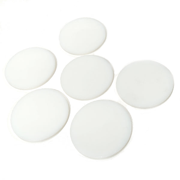 Precut White Fusible COE 96 Glass Circles, 5 Sizes Available