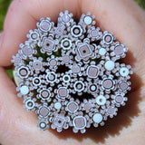 Dusty Lilac Flowers Murrine Sticks COE 90 Fusible Glass MSFL-021313