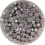 Dusty Lilac Flowers Murrine Sticks COE 90 Fusible Glass MSFL-021313