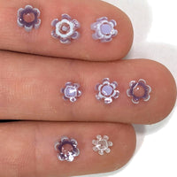 Gold Purple and Neo Lavendar Flowers Murrine Sticks COE 90 Fusible Glass MSFL-021212