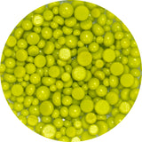 Lemongrass Green Opal Frit Balls - 3 Size Options - COE 96 Fusible Glass