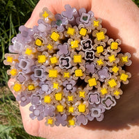 Lilac and Marigold Flower Murrine Sticks COE 96 Fusible Glass MSFL-032717-96
