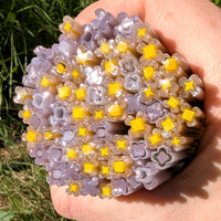 Lilac and Marigold Flower Murrine Sticks COE 96 Fusible Glass MSFL-032717-96