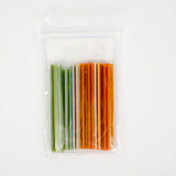 Orange & Peapod Green Wildflower Murrine Sticks COE 90 Fusible Glass MSFL-01