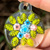 Spring Green and Clear Leaves Murrine Sticks COE 90 Fusible Glass MSLE-012524