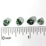 Dark Green and Clear Leaves Murrine Sticks COE 96 Fusible Glass MSLE-022826-96
