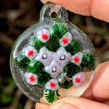Dark Green and Clear Leaves Murrine Sticks COE 96 Fusible Glass MSLE-022826-96
