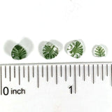 Dark Forest Green and Clear Leaves Murrine Sticks COE 90 Fusible Glass MSLE-022823