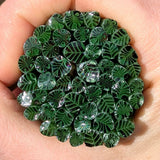 Dark Forest Green and Clear Leaves Murrine Sticks COE 90 Fusible Glass MSLE-022823
