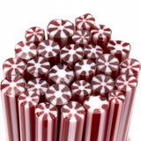 Red Peppermint Murrine Sticks COE 90 Fusible Glass MSPE-01