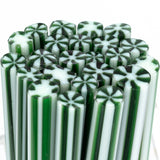 Green Peppermint Murrine Sticks COE 90 Fusible Glass MSPE-02