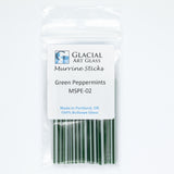 Green Peppermint Murrine Sticks COE 90 Fusible Glass MSPE-02