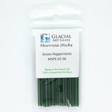 Green Peppermint Murrine Sticks COE 96 Fusible Glass MSPE-02-96