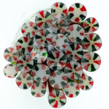 Red & Green Peppermint Murrine Sticks COE 96 Fusible Glass MSPE-03-96