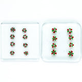 Red & Green Peppermint Murrine Sticks COE 96 Fusible Glass MSPE-03-96
