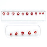 Red Peppermint Murrine Sticks COE 90 Fusible Glass MSPE-01