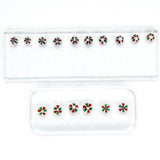 Red & Green Peppermint Murrine Sticks COE 90 Fusible Glass MSPE-03